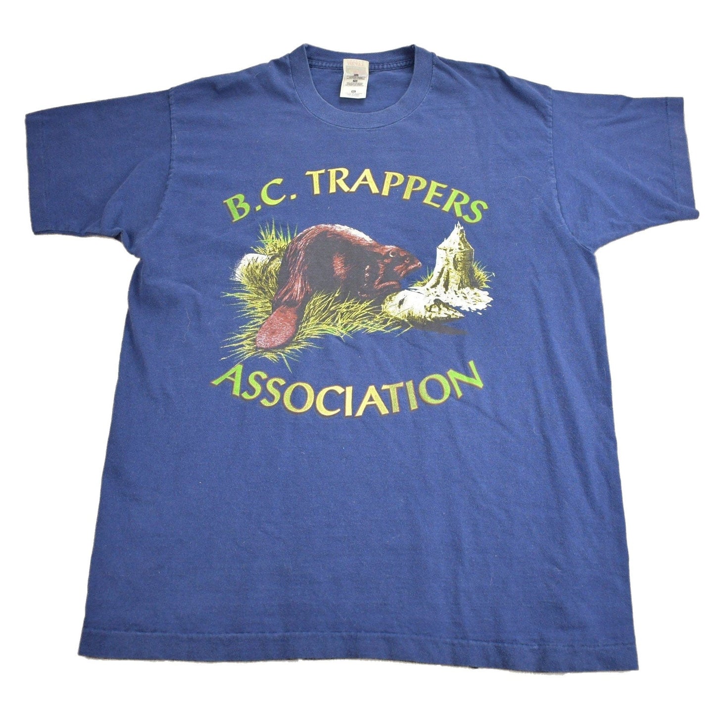 Vintage 1990s B.C. Trappers Association Graphic T Shirt Men's XL from propervintagecanada