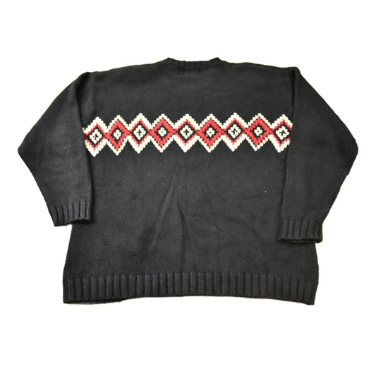 Vintage 1990s B.Moss Clothing Company Knitted V-Neck Sweater Men's Medium from propervintagecanada