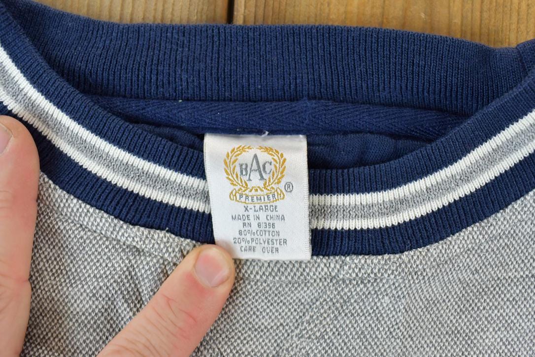 Vintage 1990s BAC Conduc Souvenir Blank Heavyweight Crewneck Sweatshirt Men's XL from propervintagecanada