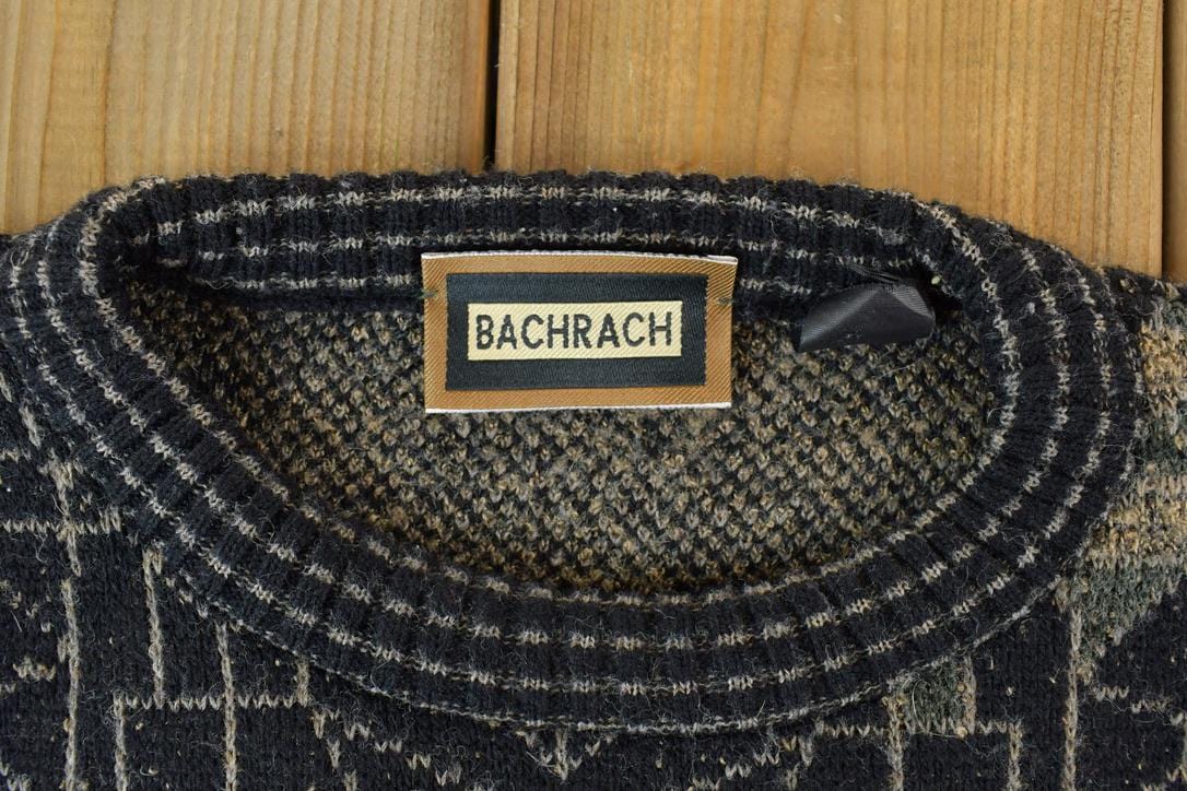 Vintage 1990s Bachrach Knit Crewneck Sweater Men's XL from propervintagecanada