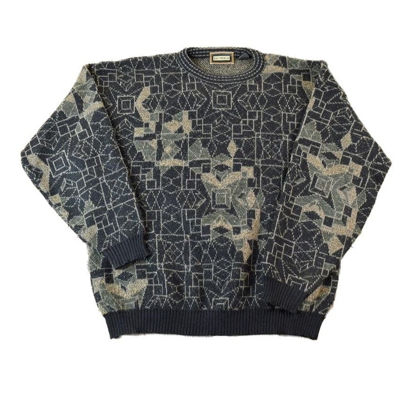 Vintage 1990s Bachrach Knit Crewneck Sweater Men's XL from propervintagecanada