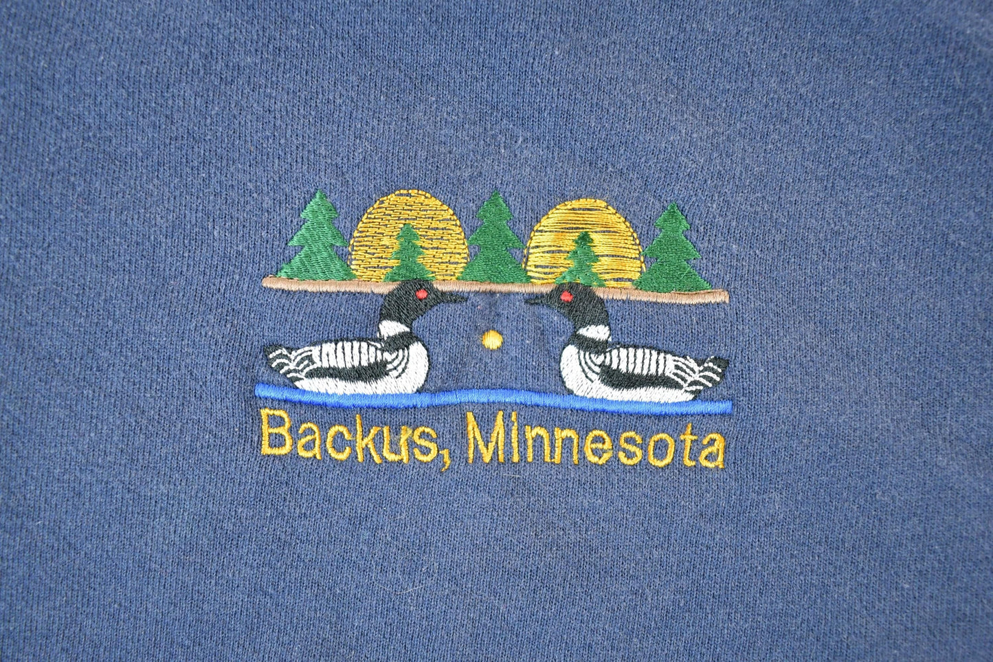 Vintage 1990s Backus Minnesota Souvenir Loons Crewneck Sweatshirt Men's XL from propervintagecanada