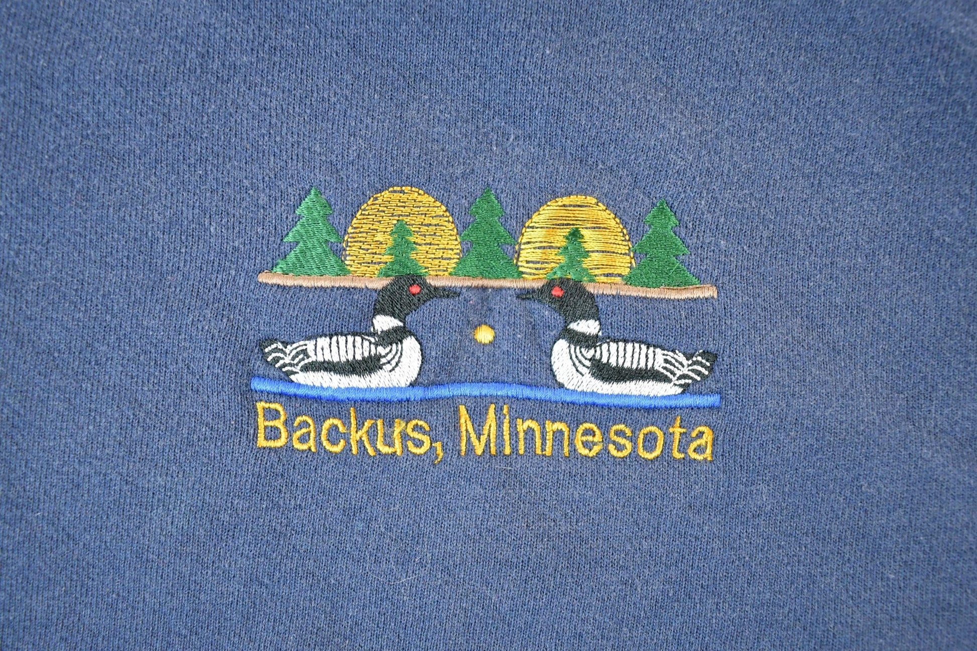 Vintage 1990s Backus Minnesota Souvenir Loons Crewneck Sweatshirt Men's XL from propervintagecanada