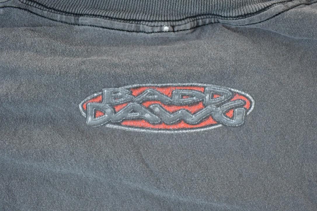 Vintage 1990s Bad Dog Surf Show Souvenir Single Stitch Graphic Print T-Shirt Men's XL from propervintagecanada