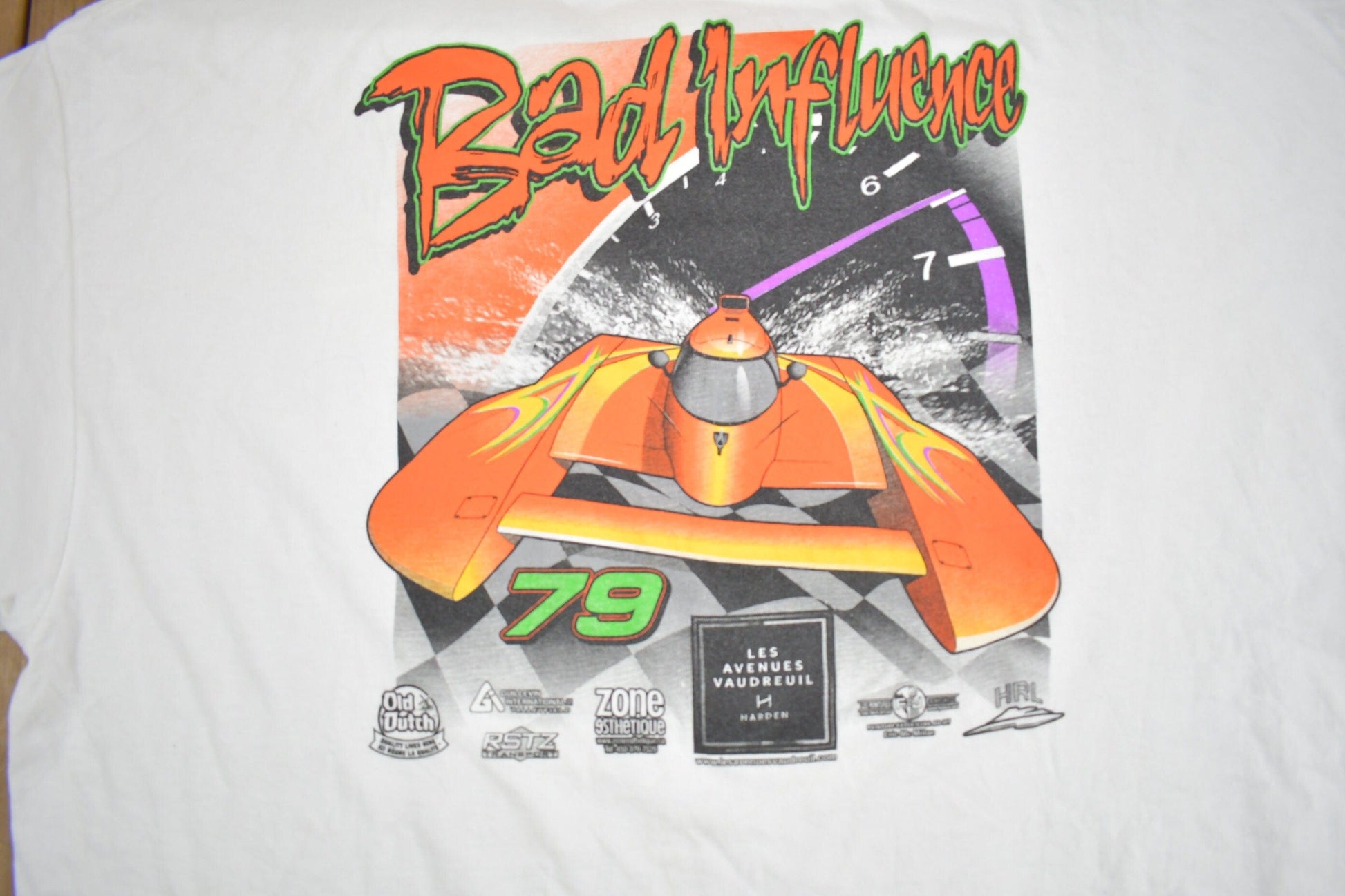 Vintage 1990s Bad Influence Racing T-Shirt Men's 2XL from propervintagecanada