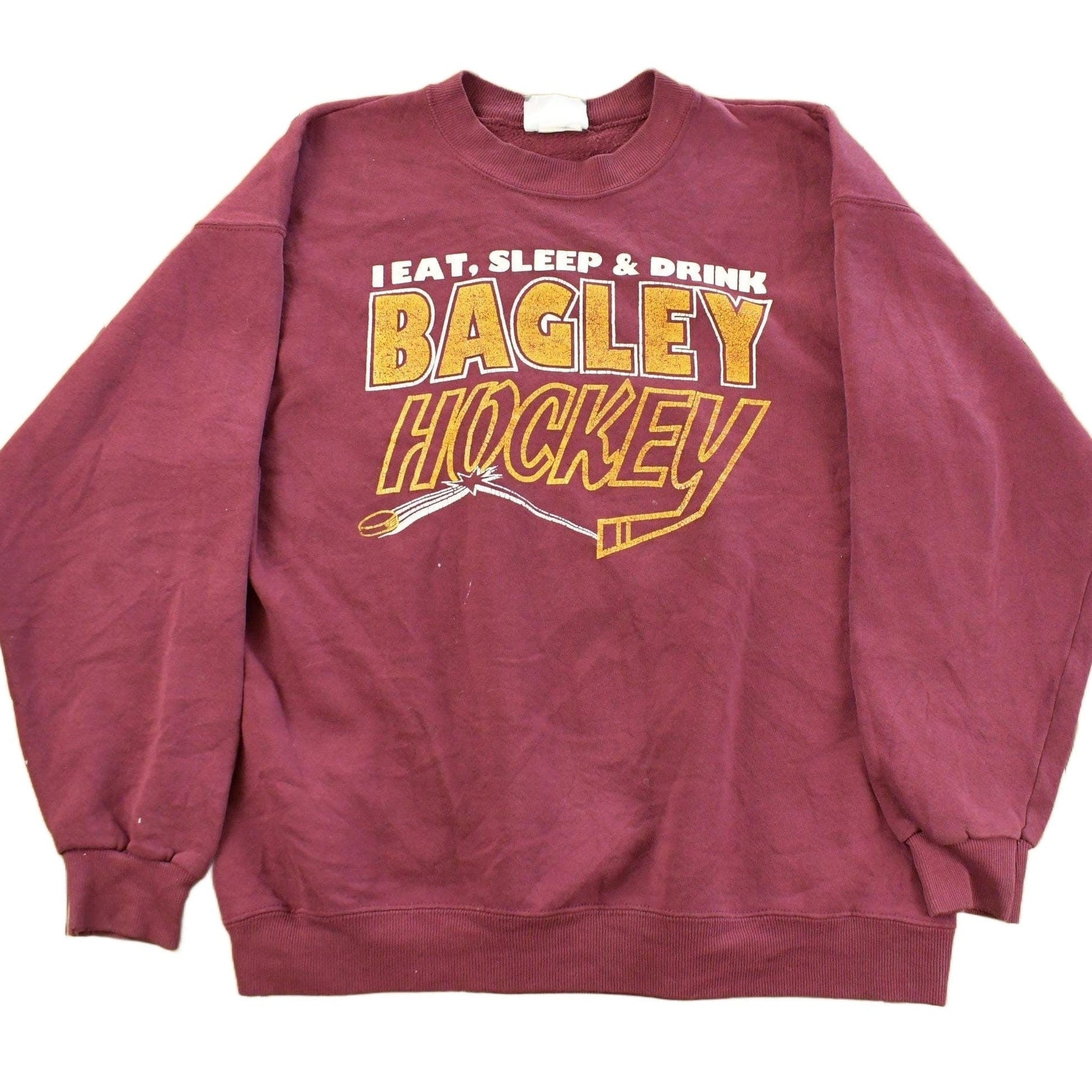 Vintage 1990s Bagley Hockey Crewneck Sweatshirt Men's XL from propervintagecanada