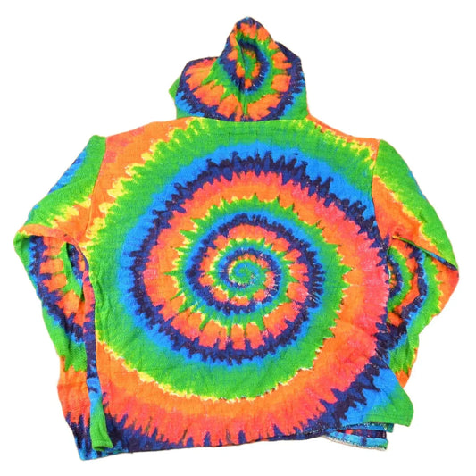 Vintage 1990s Baja Joe Tye Dye Knit Hoodie Sweater Mens L from propervintagecanada