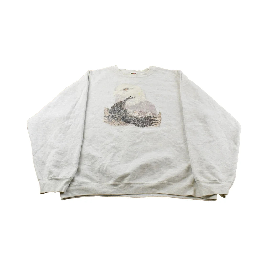 Vintage 1990s Bald Eagle Crewneck Sweatshirt Men's XL from propervintagecanada