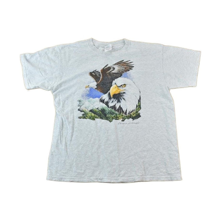 Vintage 1990s Bald Eagle Denver Colorado Graphic T-Shirt Men's Large from propervintagecanada