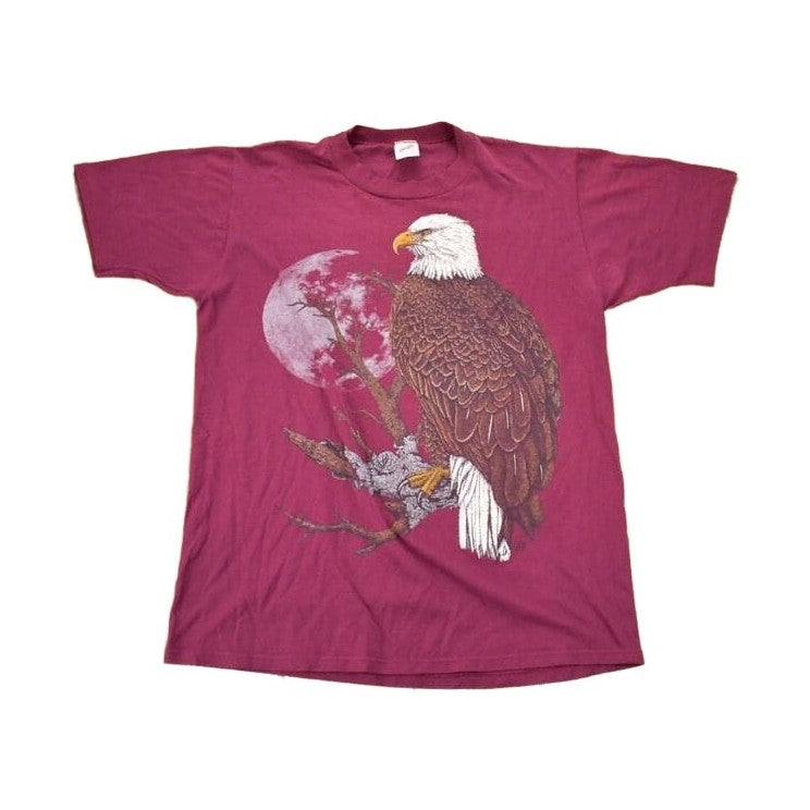 Vintage 1990s Bald Eagle Graphic T-Shirt Men's Large from propervintagecanada