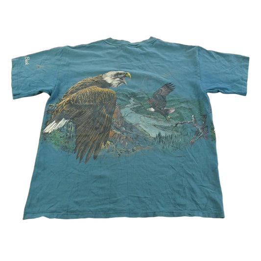 Vintage 1990s Bald Eagle Nature Graphic T-Shirt Men's XL Men's Large from propervintagecanada