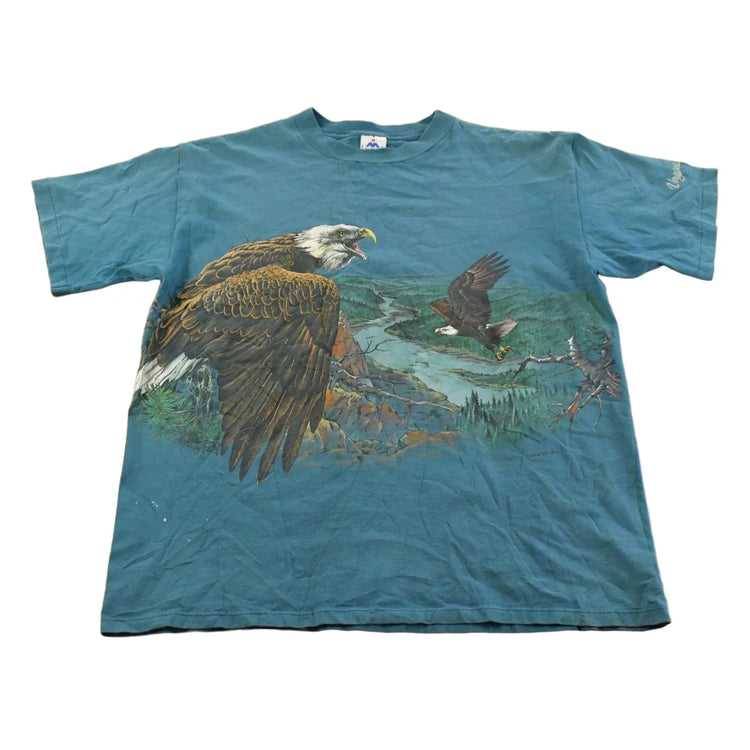 Vintage 1990s Bald Eagle Nature Graphic T-Shirt Men's XL Men's Large from propervintagecanada