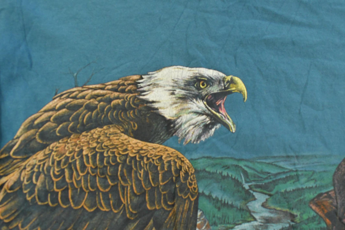 Vintage 1990s Bald Eagle Nature Graphic T-Shirt Men's XL Men's Large from propervintagecanada