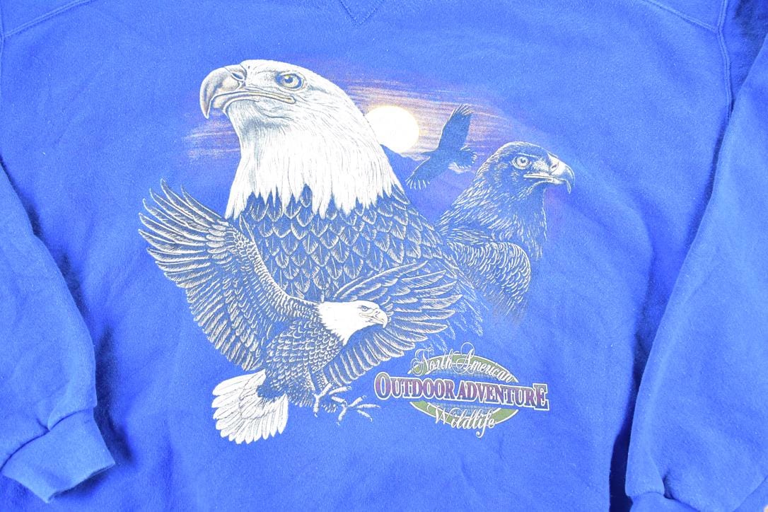 Vintage 1990s Bald Eagle Outdoor Advantage Crewneck Sweatshirt Mens XL from propervintagecanada