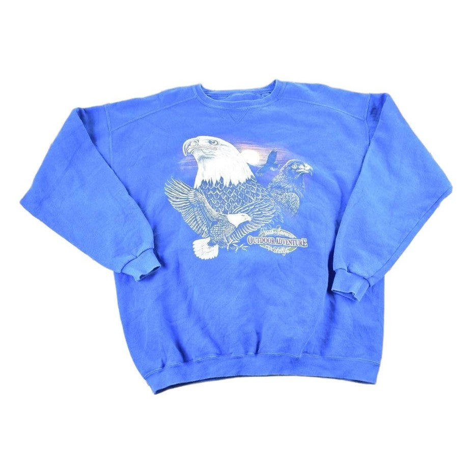 Vintage 1990s Bald Eagle Outdoor Advantage Crewneck Sweatshirt Mens XL from propervintagecanada
