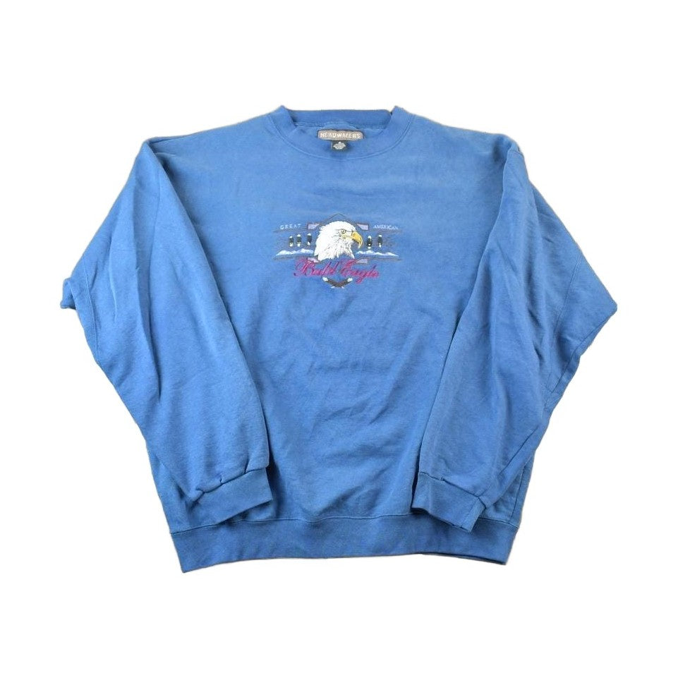 Vintage 1990s Bald Eagle Outdoorsman Crewneck Sweatshirt Men's XL from propervintagecanada