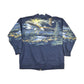 Vintage 1990s Bald Eagle Theme All Over Print Zip Up Sweater Men's Medium from propervintagecanada