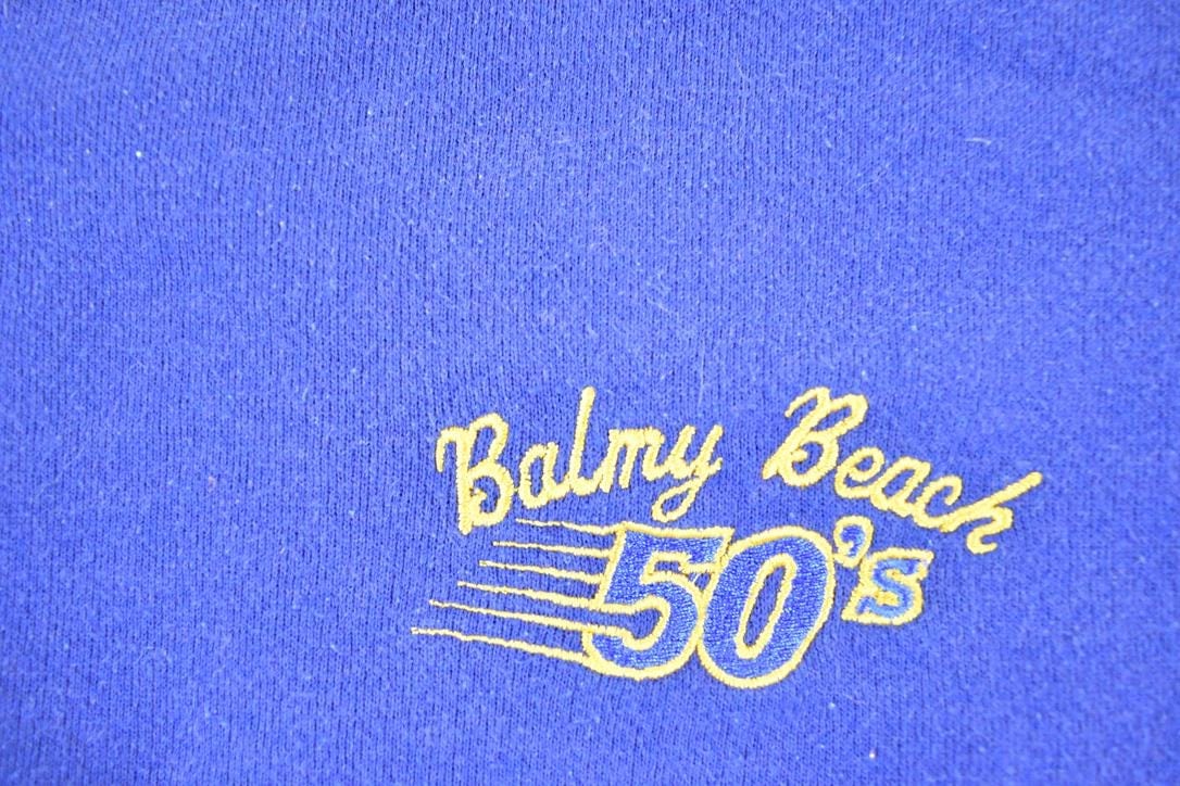 Vintage 1990s Balmy Beach 50s Crewneck Sweatshirt Mens L from propervintagecanada