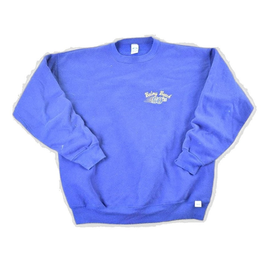 Vintage 1990s Balmy Beach 50s Crewneck Sweatshirt Mens L from propervintagecanada