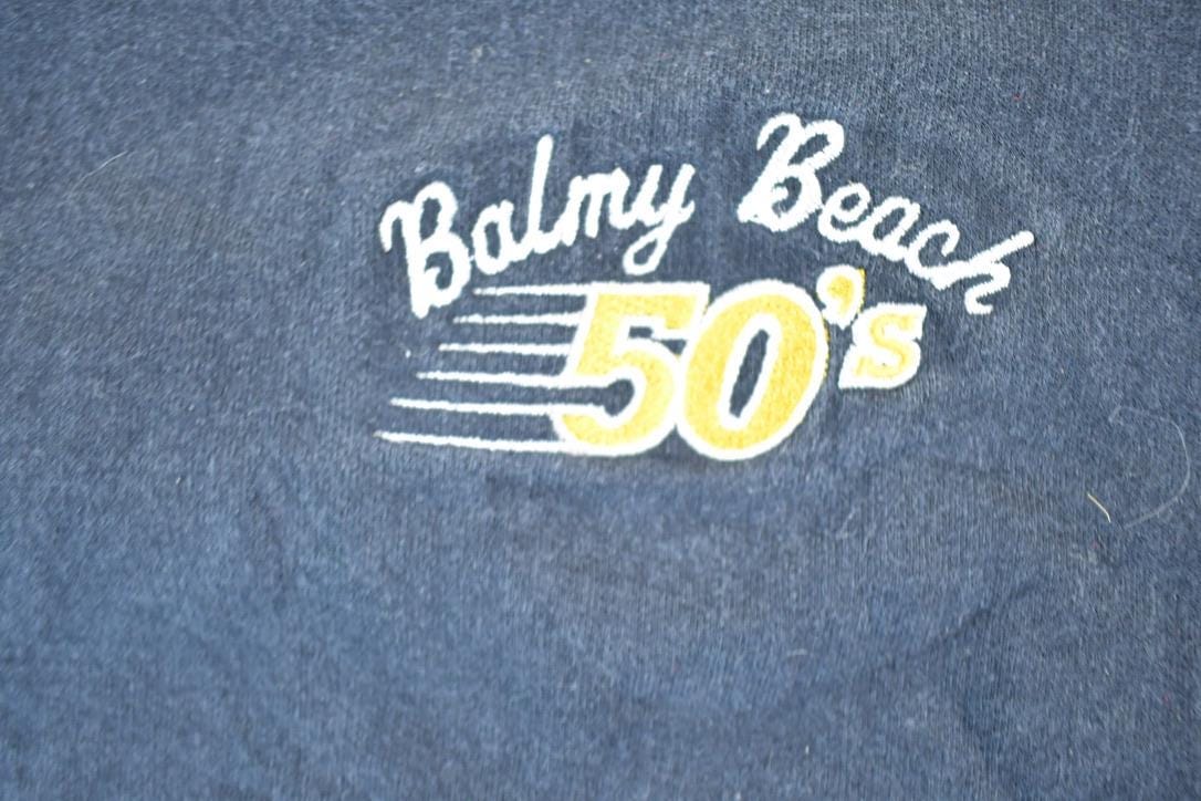 Vintage 1990s Balmy Beach 50s Crewneck Sweatshirt Mens M from propervintagecanada