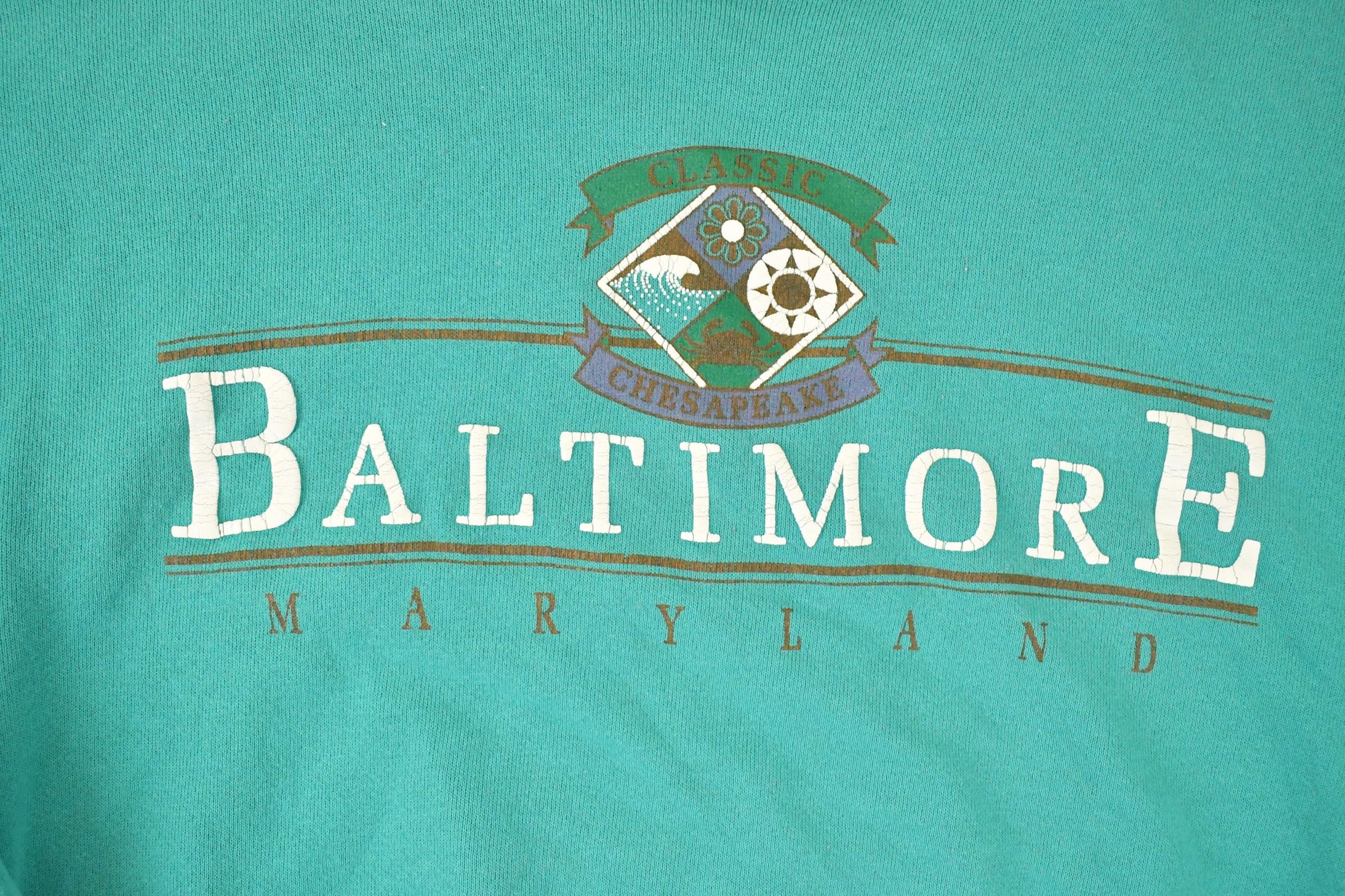Vintage 1990s Baltimore Maryland Graphic Print Crewneck Sweatshirt Mens L from propervintagecanada