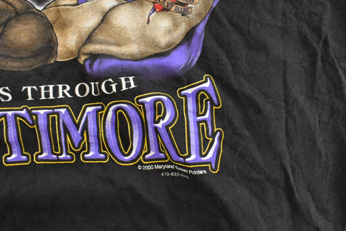 Vintage 1990s Baltimore Ravens NFL Graphic T-Shirt Men's XL from propervintagecanada