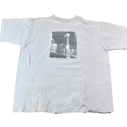 Vintage 1990s Banana Republic Clothing Co. Single Stitch Graphic Barber Shop T-Shirt Men's M from propervintagecanada