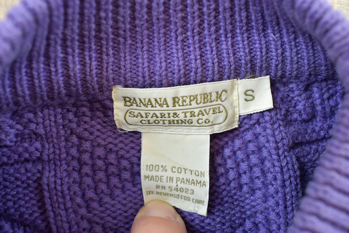 Vintage 1990s Banana Republic Cotton Textured Knit Sweater Men's S from propervintagecanada