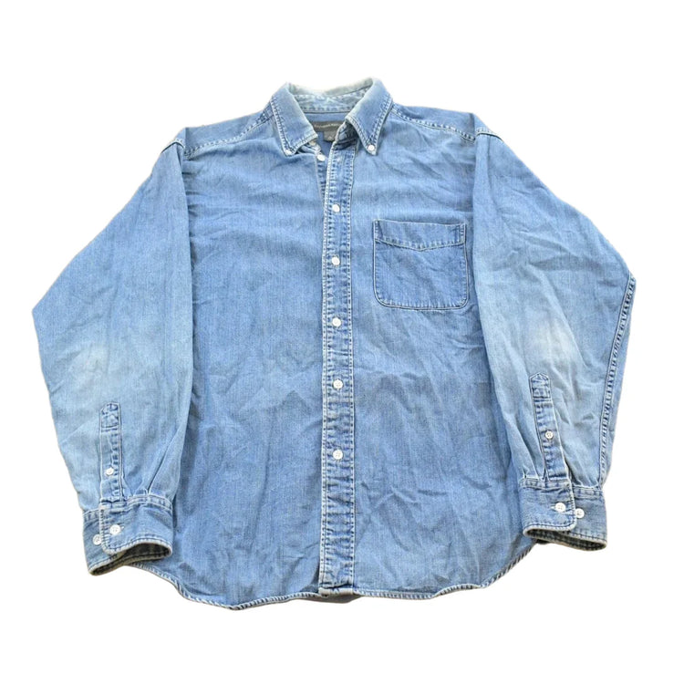 Vintage 1990s Banana Republic Denim Button Up Shirt Men's Medium from propervintagecanada