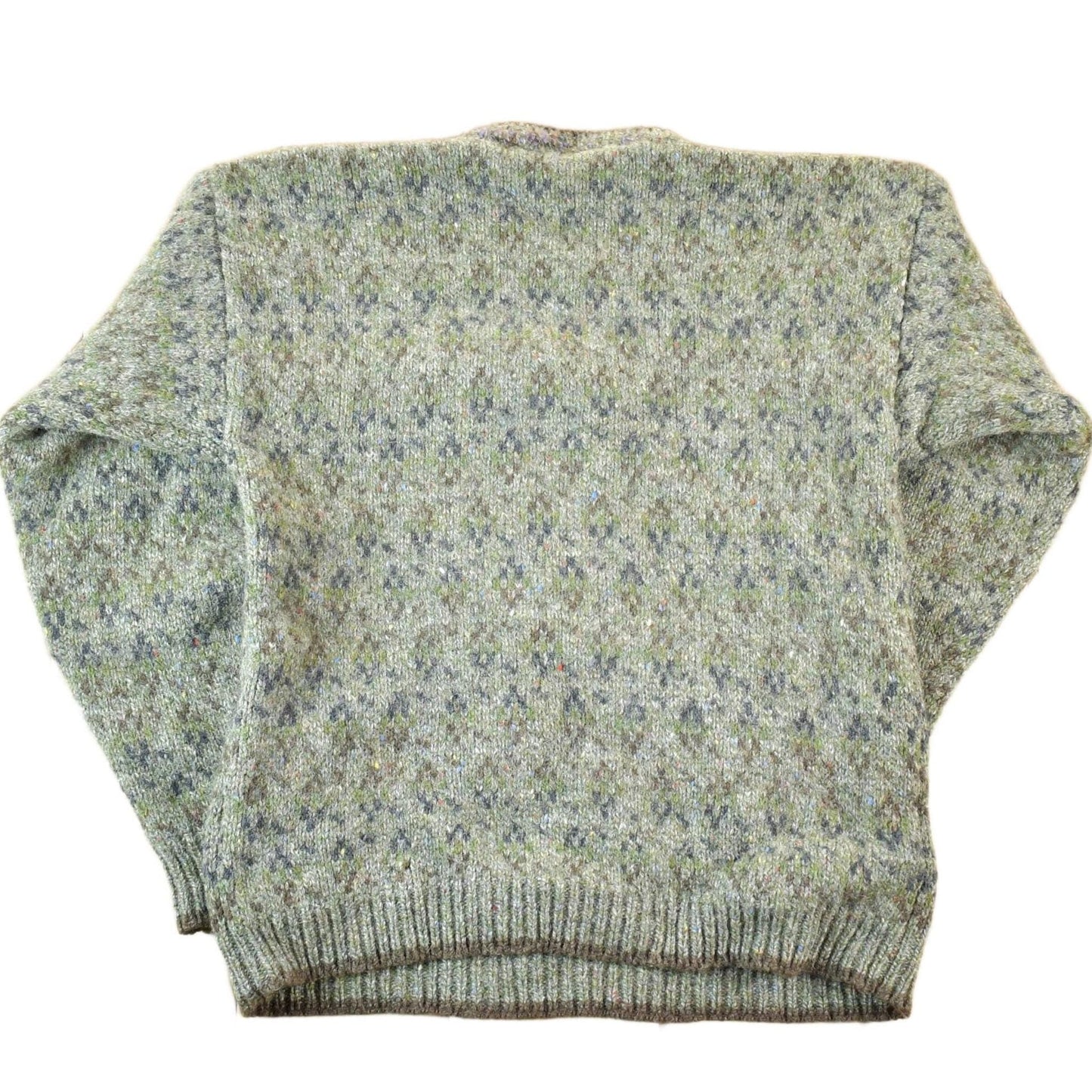 Vintage 1990s Banana Republic Safari And Travel Pure Wool Knit Abstract Pattern Crewneck Sweater Mens Medium from propervintagecanada