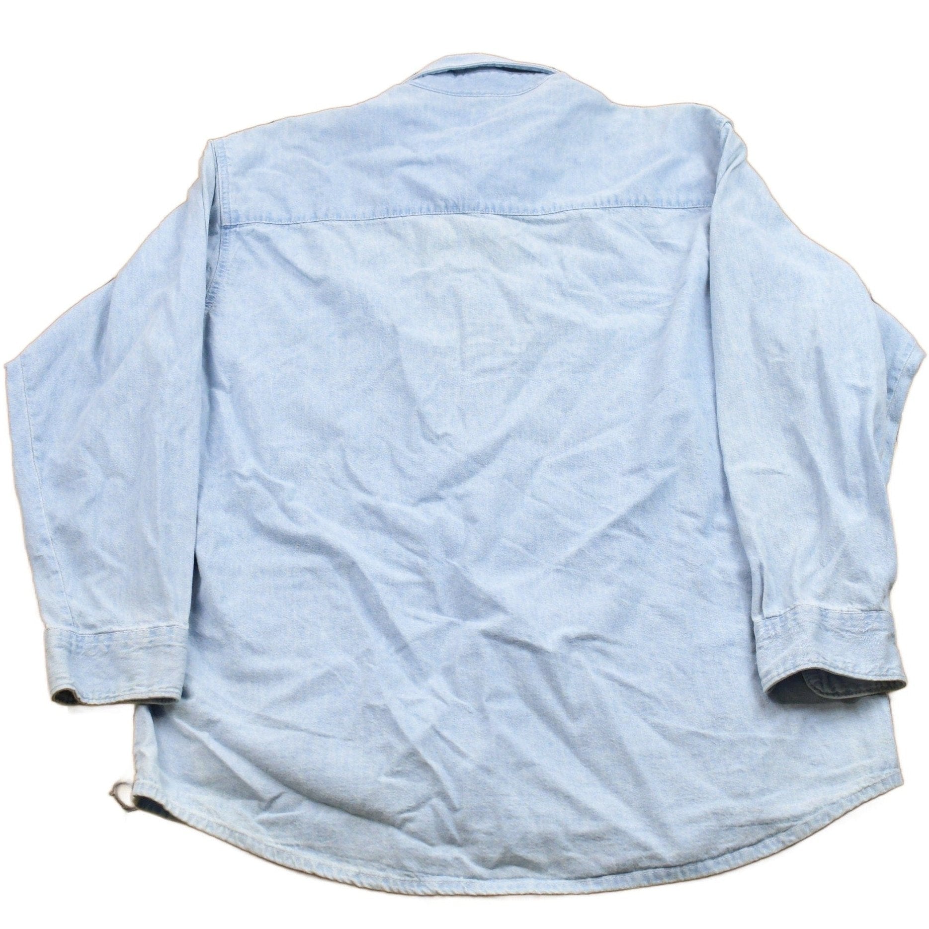 Vintage 1990s Band Aid Brand Denim Button Up Shirt Men's XL from propervintagecanada