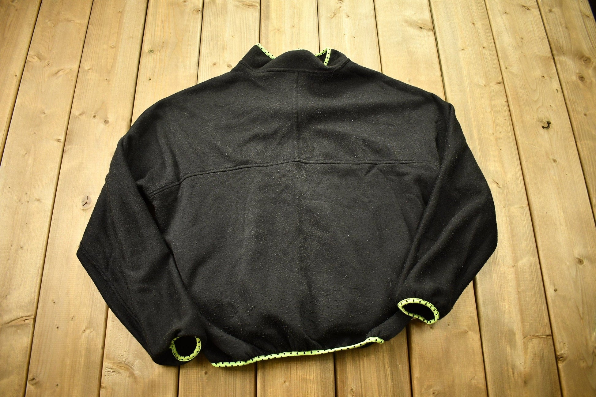Vintage 1990s Banff Designs Reversible Quarter Zip Fleece Sweater Men's Medium from propervintagecanada
