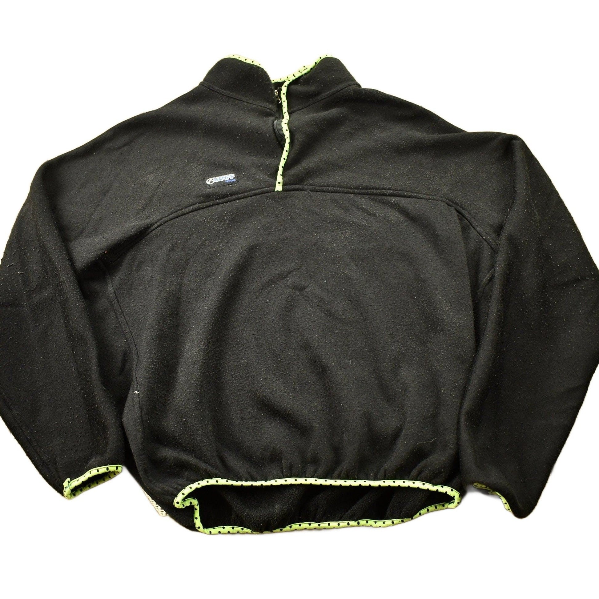 Vintage 1990s Banff Designs Reversible Quarter Zip Fleece Sweater Men's Medium from propervintagecanada