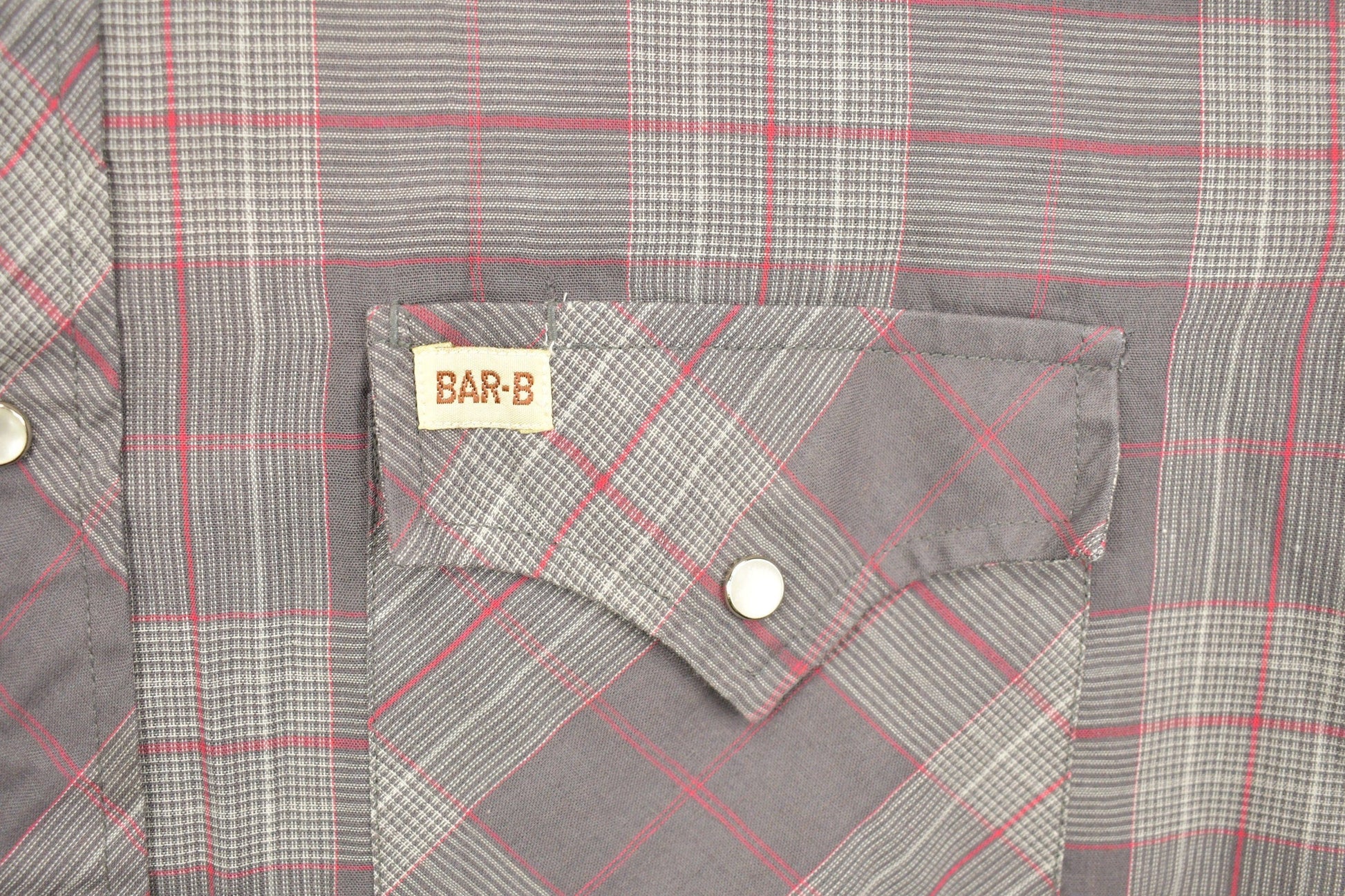 Vintage 1990s Bar B Western Wear Plaid Flannel Button Up Shirt Men's Large from propervintagecanada