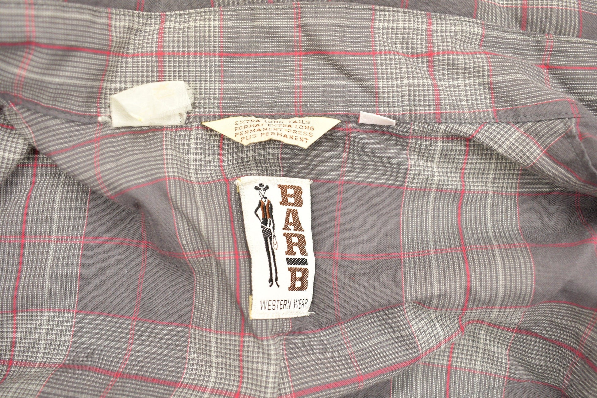Vintage 1990s Bar B Western Wear Plaid Flannel Button Up Shirt Men's Large from propervintagecanada