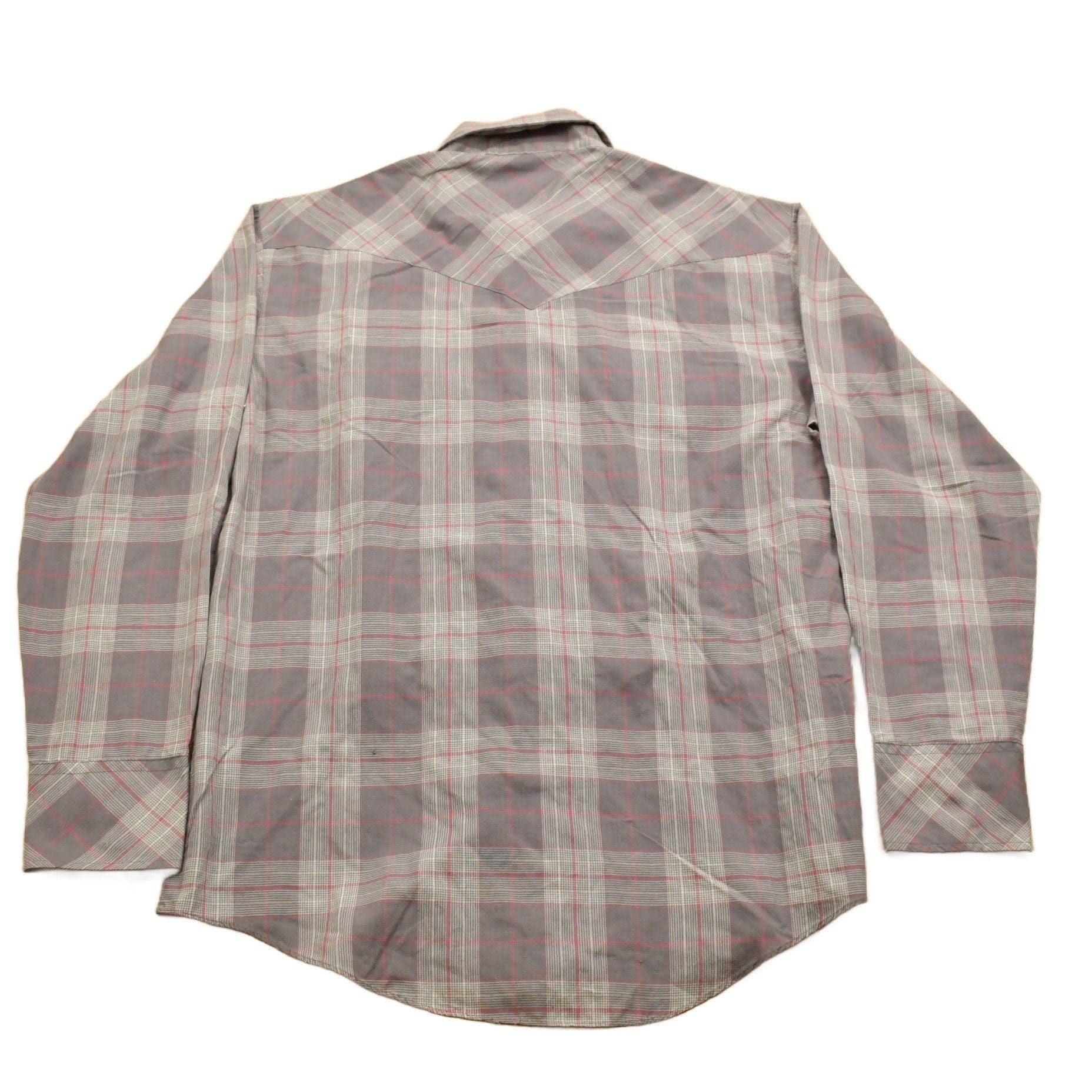 Vintage 1990s Bar B Western Wear Plaid Flannel Button Up Shirt Men's Large from propervintagecanada