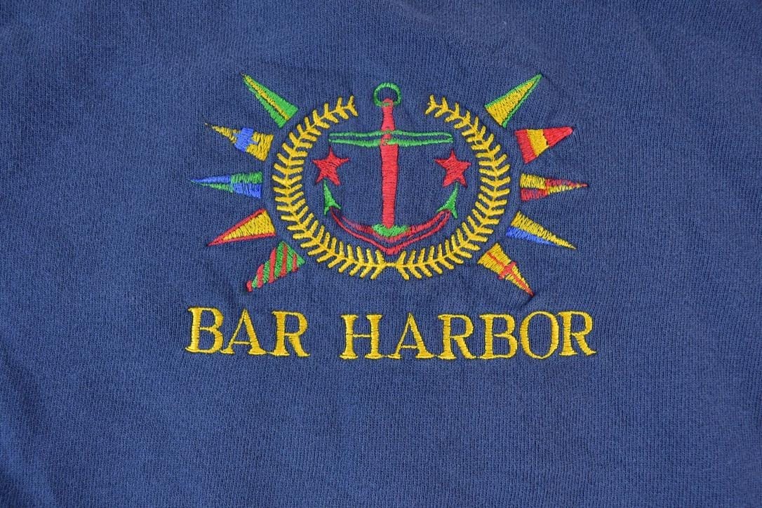Vintage 1990s Bar Harbor Crewneck Sweatshirt Made In USA Men's XL from propervintagecanada