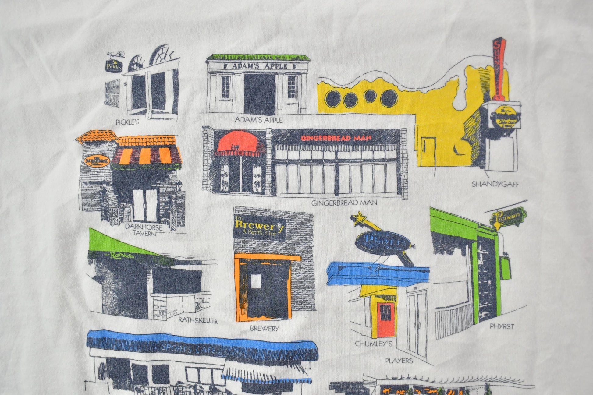 Vintage 1990s Bar Tour Downtown State University Collegiate College Bar Tour T-Shirt Men's XL from propervintagecanada