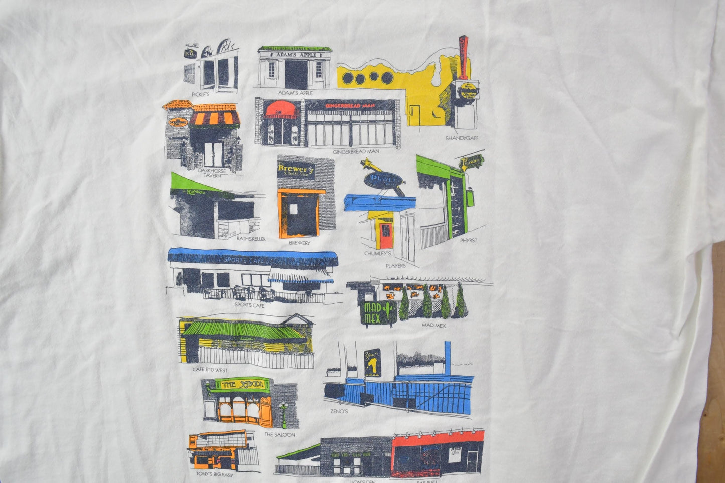 Vintage 1990s Bar Tour Downtown State University Collegiate College Bar Tour T-Shirt Men's XL from propervintagecanada