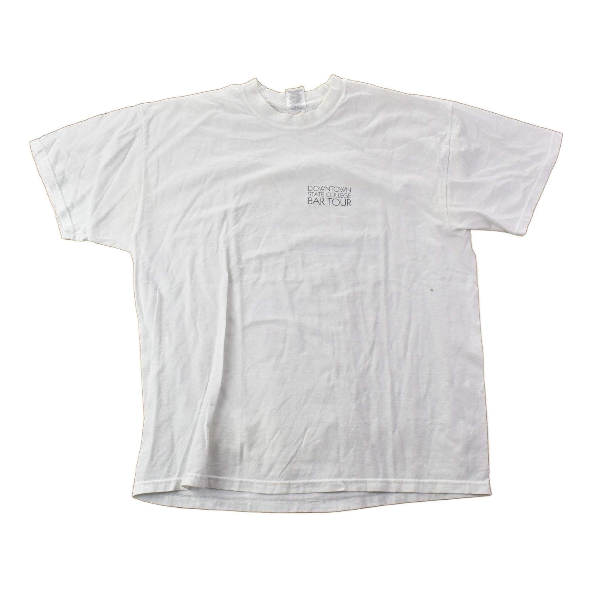 Vintage 1990s Bar Tour Downtown State University Collegiate College Bar Tour T-Shirt Men's XL from propervintagecanada