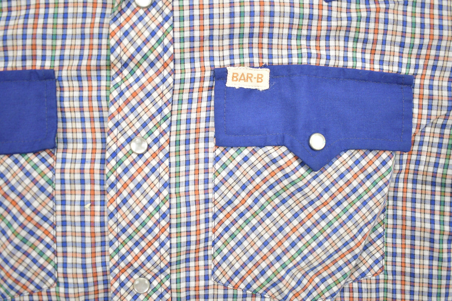 Vintage 1990s Barb B Check Pattern Western Button Up Shirt Men's Medium from propervintagecanada