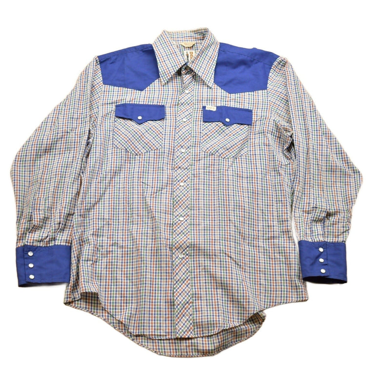 Vintage 1990s Barb B Check Pattern Western Button Up Shirt Men's Medium from propervintagecanada