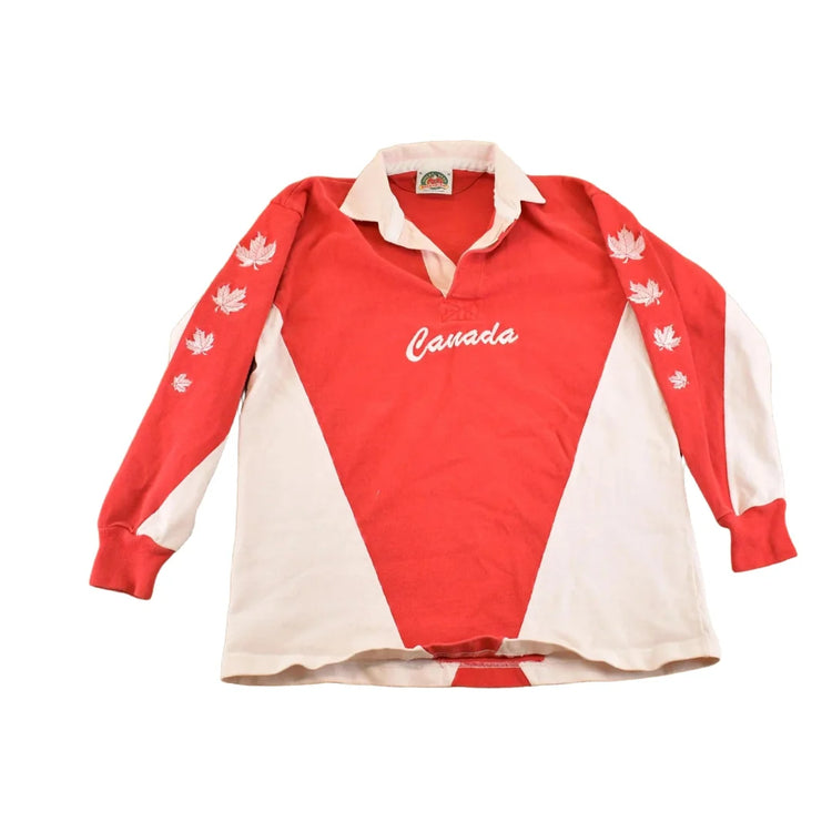Vintage 1990s Barbarian Canada Rugby Button Up Shirt Men's M from propervintagecanada