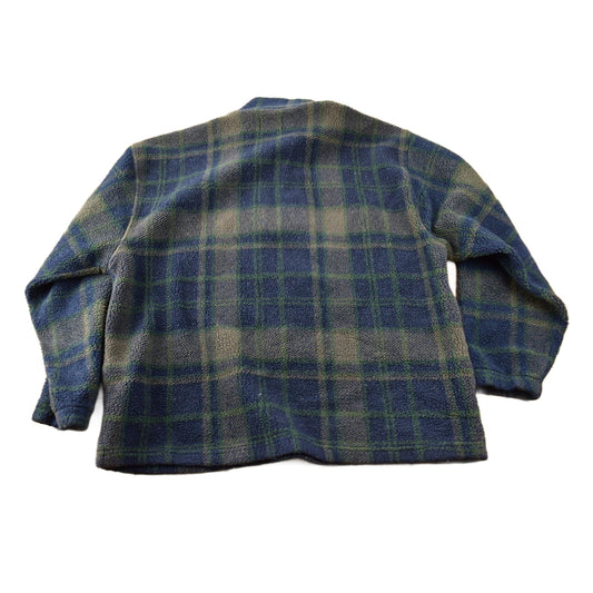 Vintage 1990s Barefoot Resort Plaid Fleece Sweater Size XL from propervintagecanada