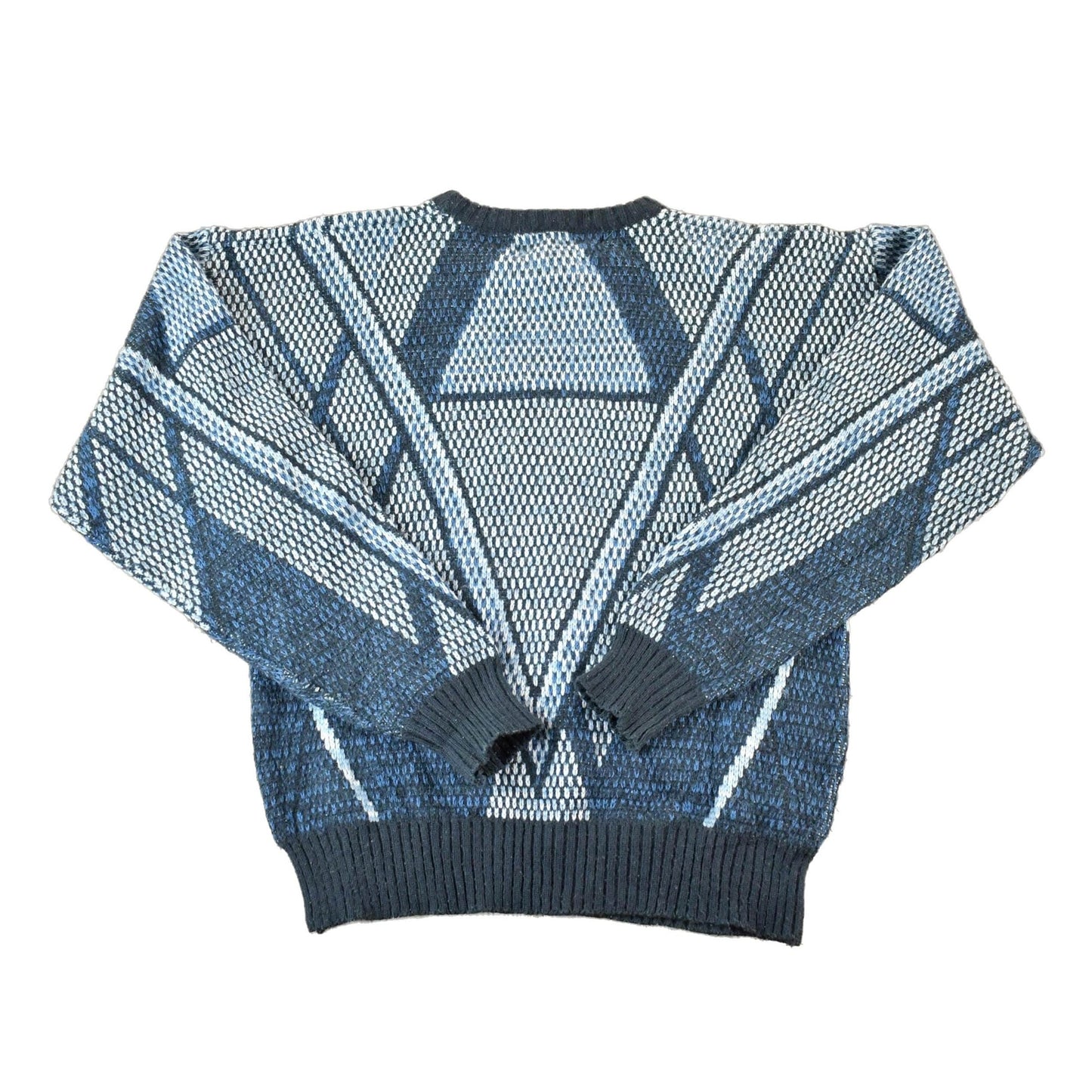 Vintage 1990s Barnaby Knit Abstract Pattern Crewneck Sweater Men's Large from propervintagecanada