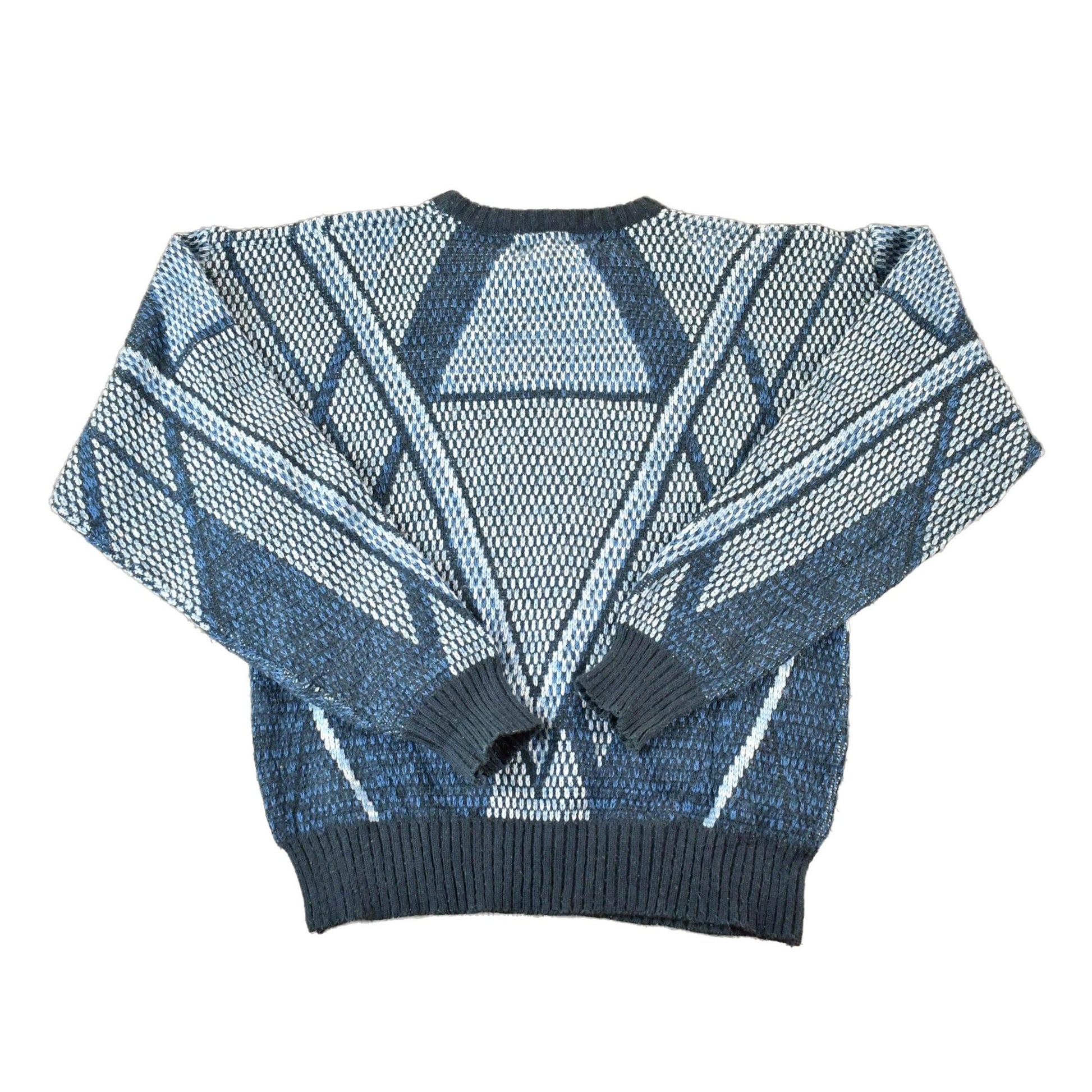 Vintage 1990s Barnaby Knit Abstract Pattern Crewneck Sweater Men's Large from propervintagecanada