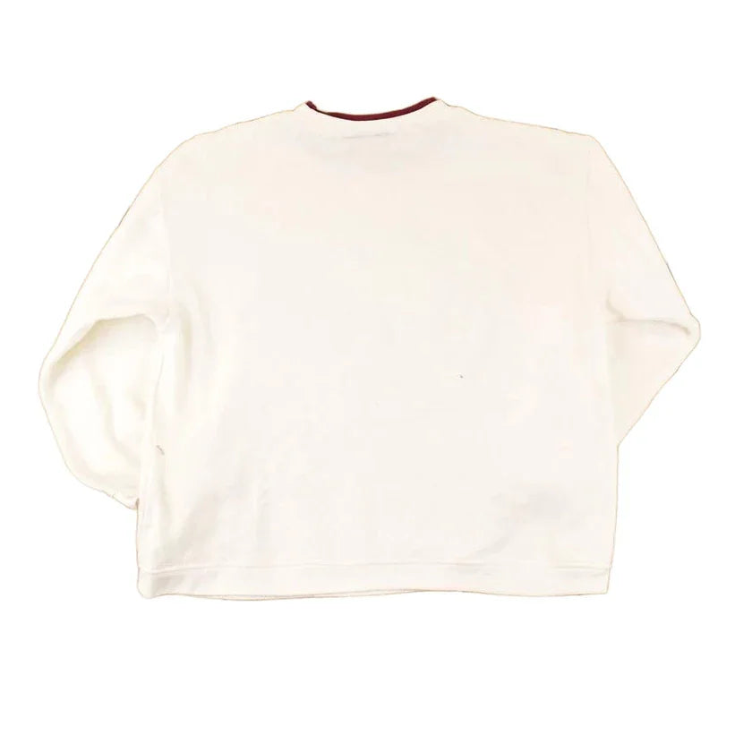 Vintage 1990s Basic Editions Floral Graphic Print Double Collar Crewneck Sweatshirt Womens L from propervintagecanada