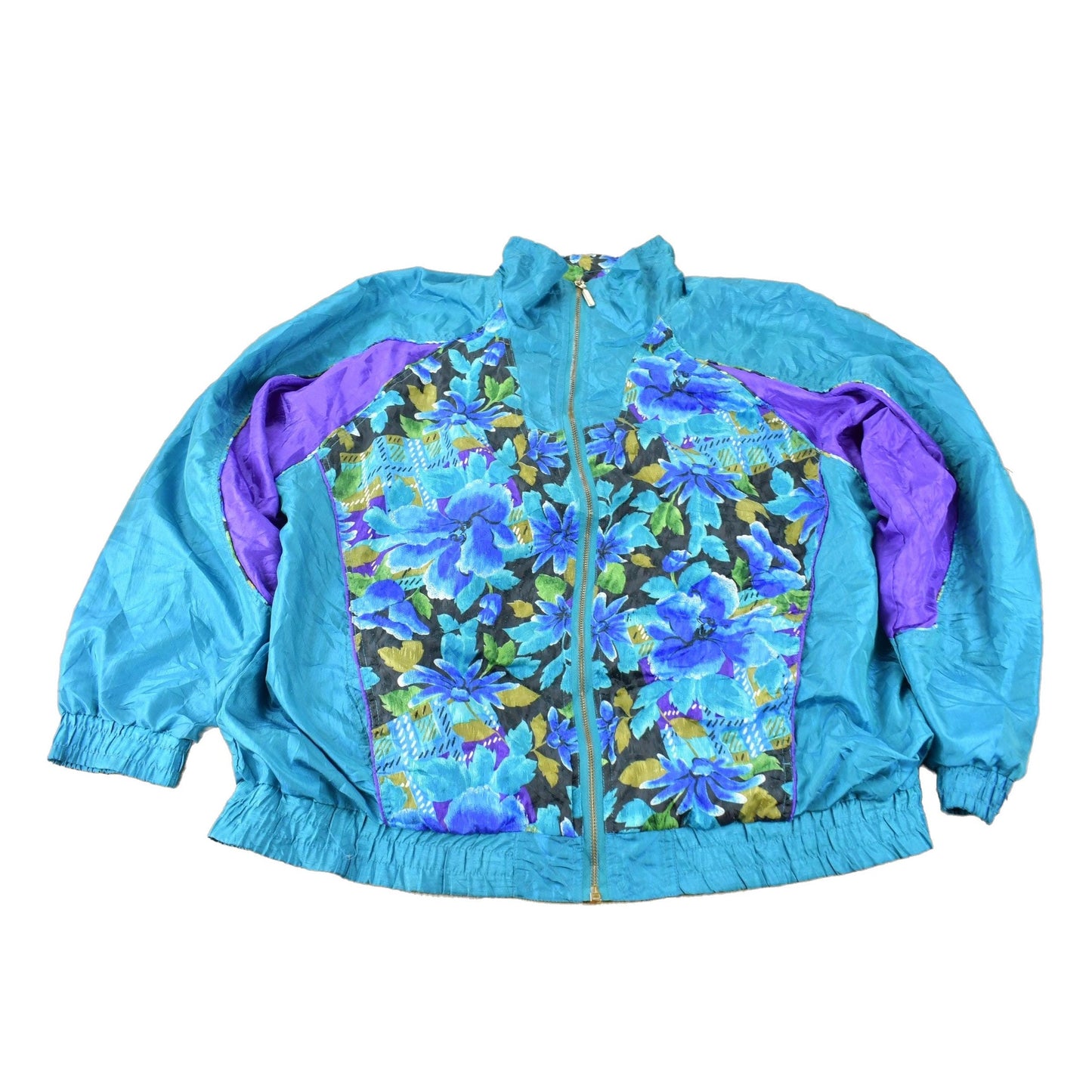 Vintage 1990s Basic Editions Women's Floral Windbreaker Jacket Women's Large from propervintagecanada
