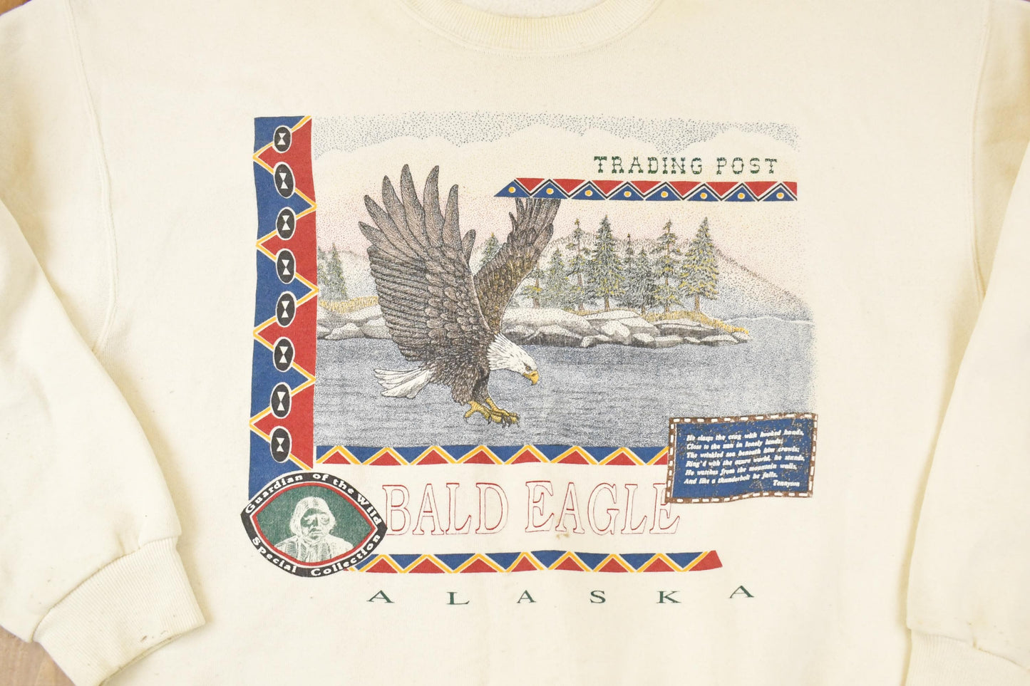 Vintage 1990s Bassett Walker Bald Eagle Graphic Print Crewneck Sweatshirt Mens XL from propervintagecanada