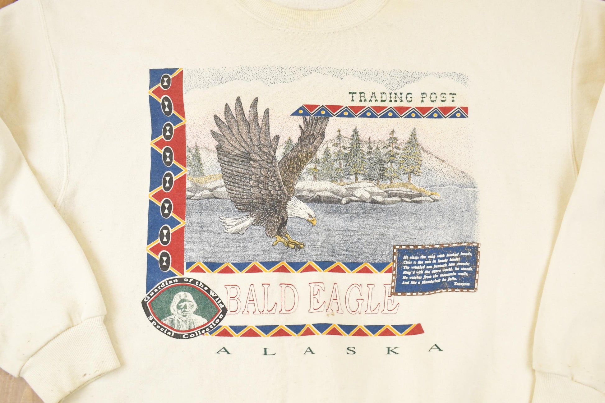 Vintage 1990s Bassett Walker Bald Eagle Graphic Print Crewneck Sweatshirt Mens XL from propervintagecanada